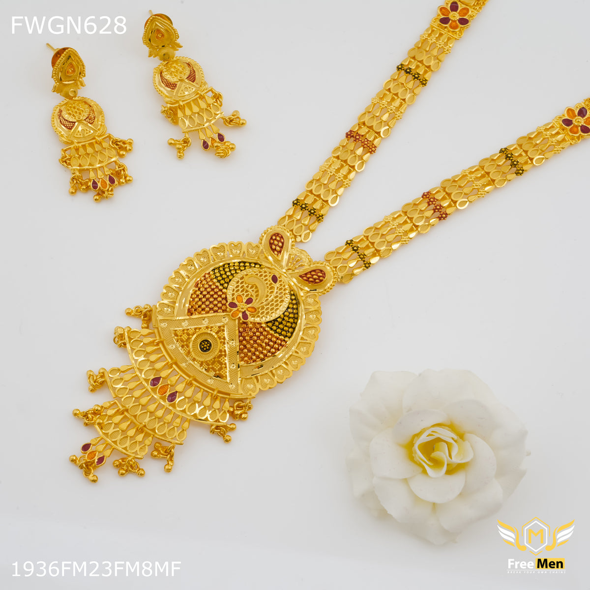 Rani Haar Reliance Temple Jewellery Droplet Designer Gram Finish