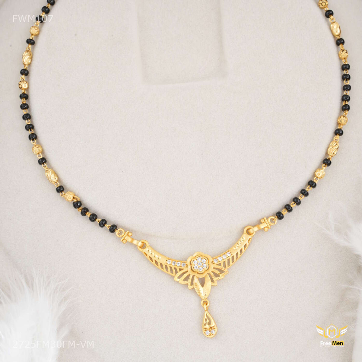 One line Small Flower mangalsutra for women FWM107 – Freemen®