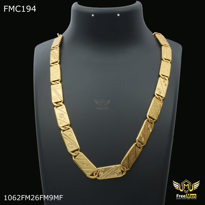 Freemen Broad Stylish Navabi Biscuit Chain for Man - FMC194 – Freemen®