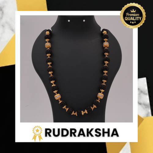 1 Gram Gold Plated Rudraksha Mala Online in India | Premium Finish, Best Price