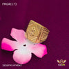 1gm Square Box Ganpati ji Gold plated ring for men