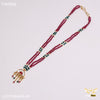 Freemen Two line pink ang gree mangalsutra for women - FWM68