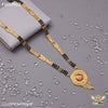 Freemen 1gm Three line mor pichh round colure mangalsutra for women - FWGM62
