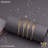 Freemen 1mg floting diamonds bangles gold plated and rhodium for women - FWGB009