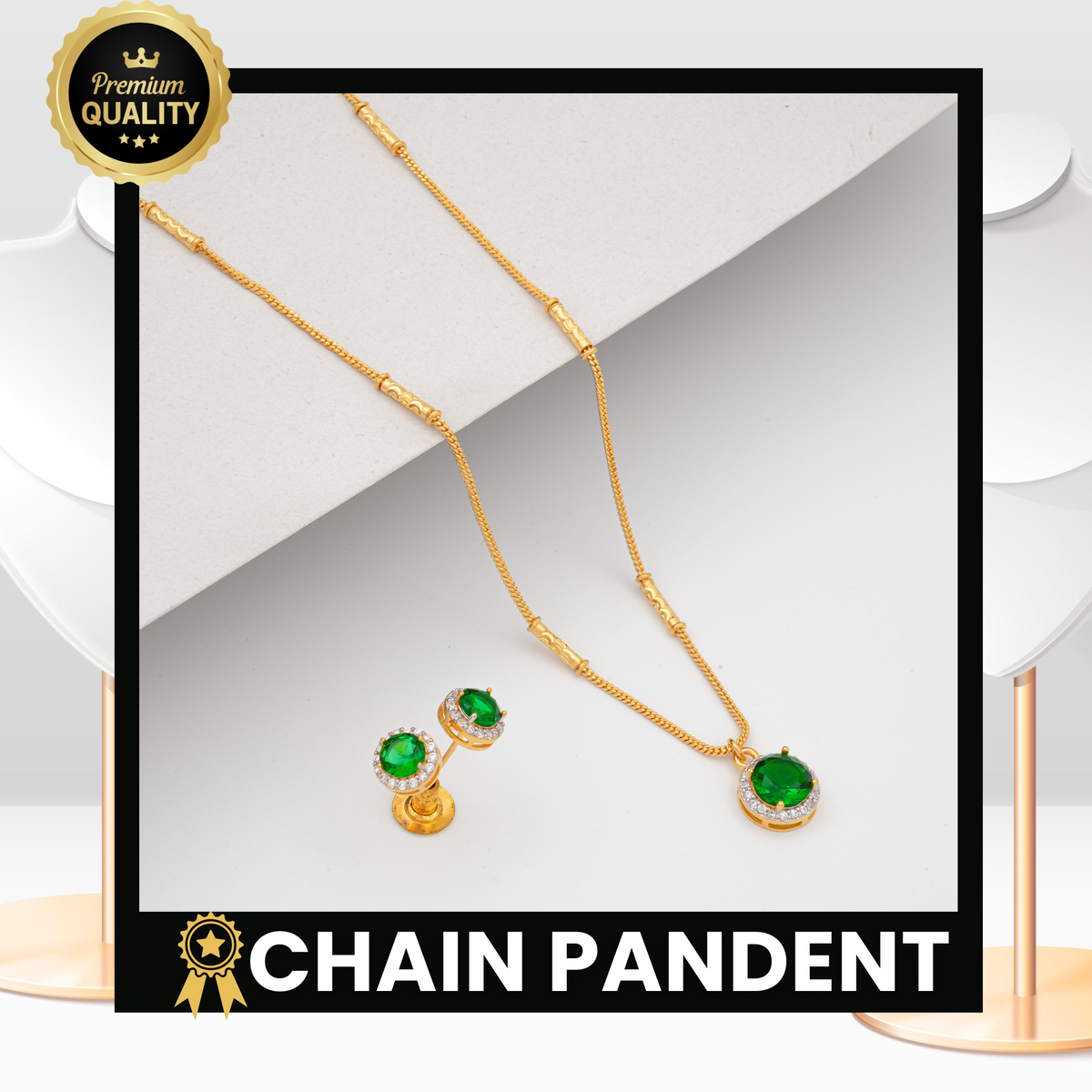 Modern Gold Forming Pendant with Chain Designs for Women