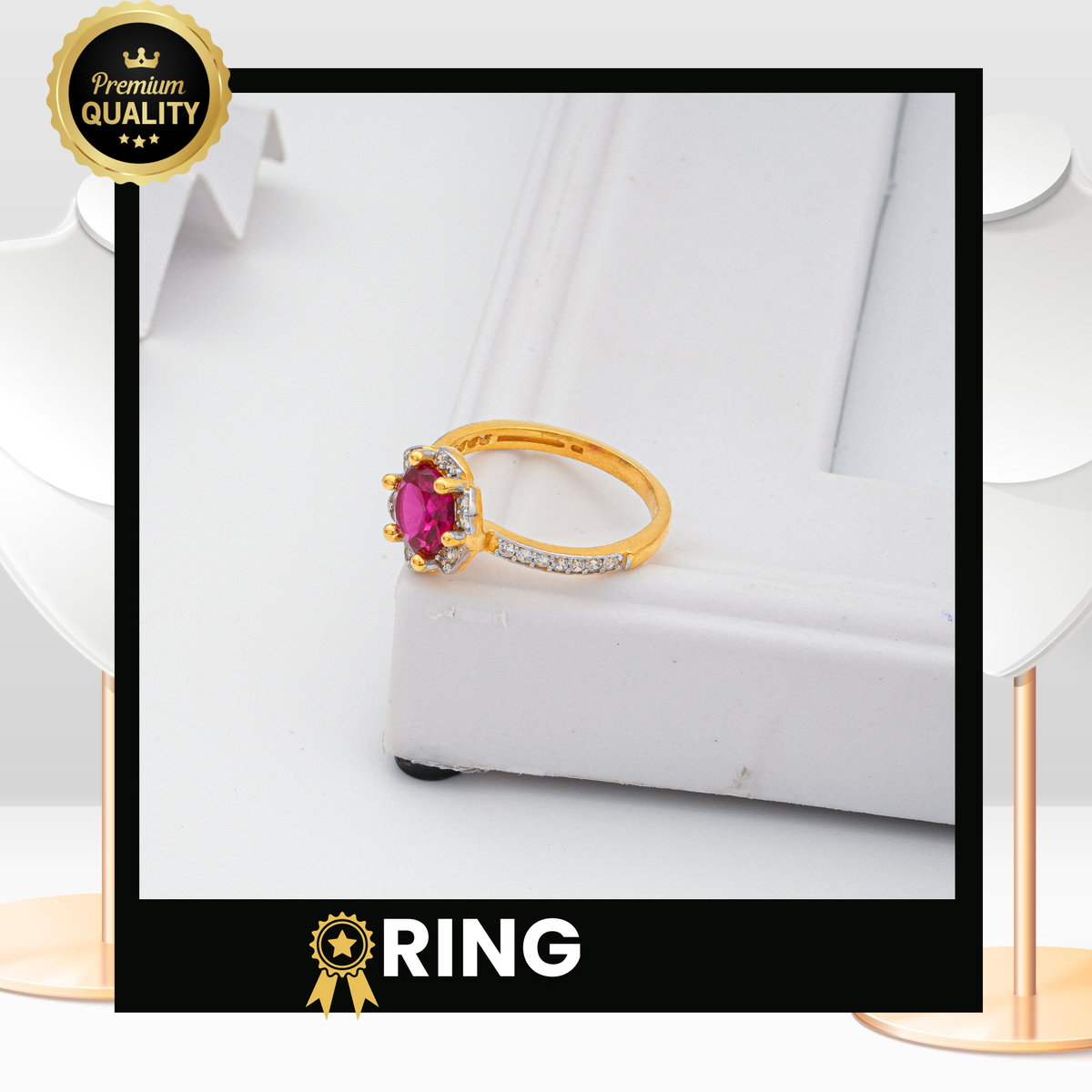 1 Gram Gold Plated Rings for Women
