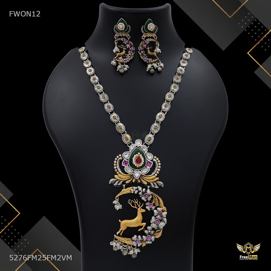 Deer Pendant Long Haar Set for women - FWON12