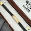 Freeman Stately Silicone Golden Bracelet for Men- FMB11