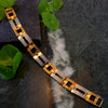 Freemen 2 Square Golden Bracelet For Men - FMB46