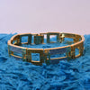 Freemen 2 Square Golden Bracelet For Men - FMB46