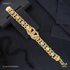 D cut AD with Jaguar Face Bracelet for Men