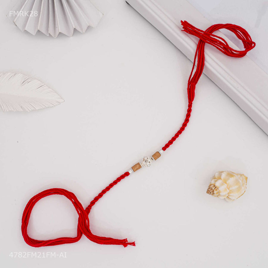 Designer AD with Silver Ball Rakhi for man