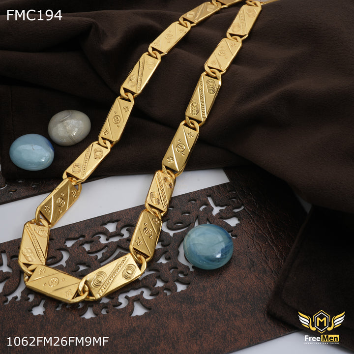 Navabi Chain Freemen Broad Stylish Navabi Biscuit Chain for Man - FMC194 – Freemen®