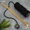 Freemen Three Line Matt and singing gold plated Bracelet for Men - FMGB88