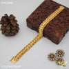 Freemen Three Line Matt and singing gold plated Bracelet for Men - FMGB88