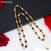 Freemen One by One Black Rudraksha with gold ball- FMMRU638