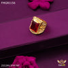 Freeme 1gm Red Stone with AD Gold plated ring for men - FMGRI156