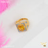 Freeme Squar with Yellow Stone ring for men - FMRI163