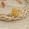 Freeme Squar with Yellow Stone ring for men - FMRI163