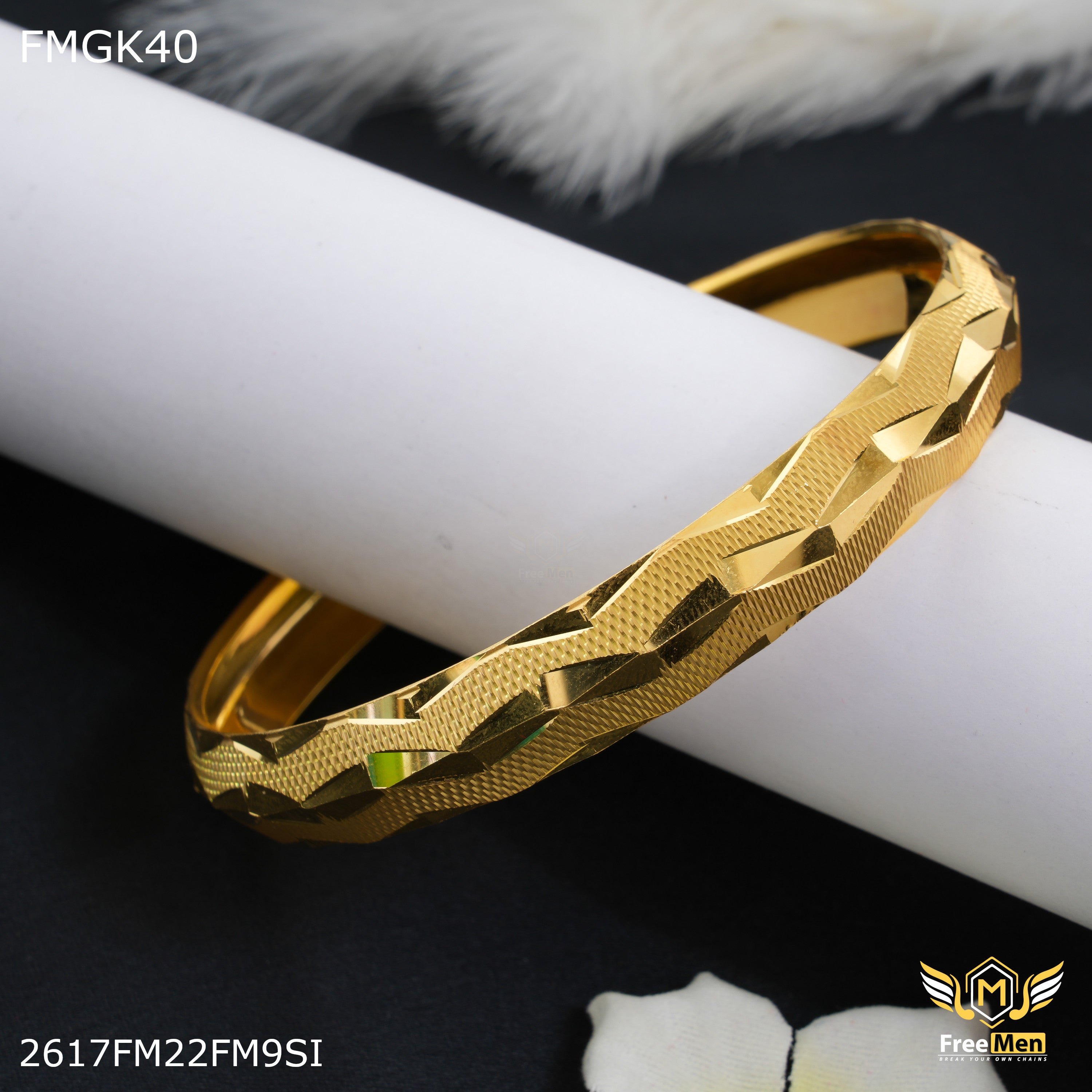 Gold Bangle Gold Plated Kada For Men's Size Stunning Gold