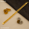Freemen ring to ring gold plated bracelet for Men - FMGB186