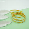 Freemen 1mg laser cut rhodium Bangles For Women - FWGB025