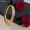 Freemen Rhodiam Pamjabi gold plated Kada- FMGK30