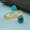 Freemen Rhodiam Pamjabi gold plated Kada- FMGK30