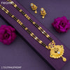 Freemen 1MG Two line AD mangalsutra with earrings for women - FWGM83