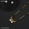 Freemen 1MG One line mangalsutra with earrings for women - FWGM88