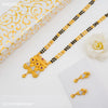 Freemen 1MG Two line mangalsutra with earrings for women - FWGM93