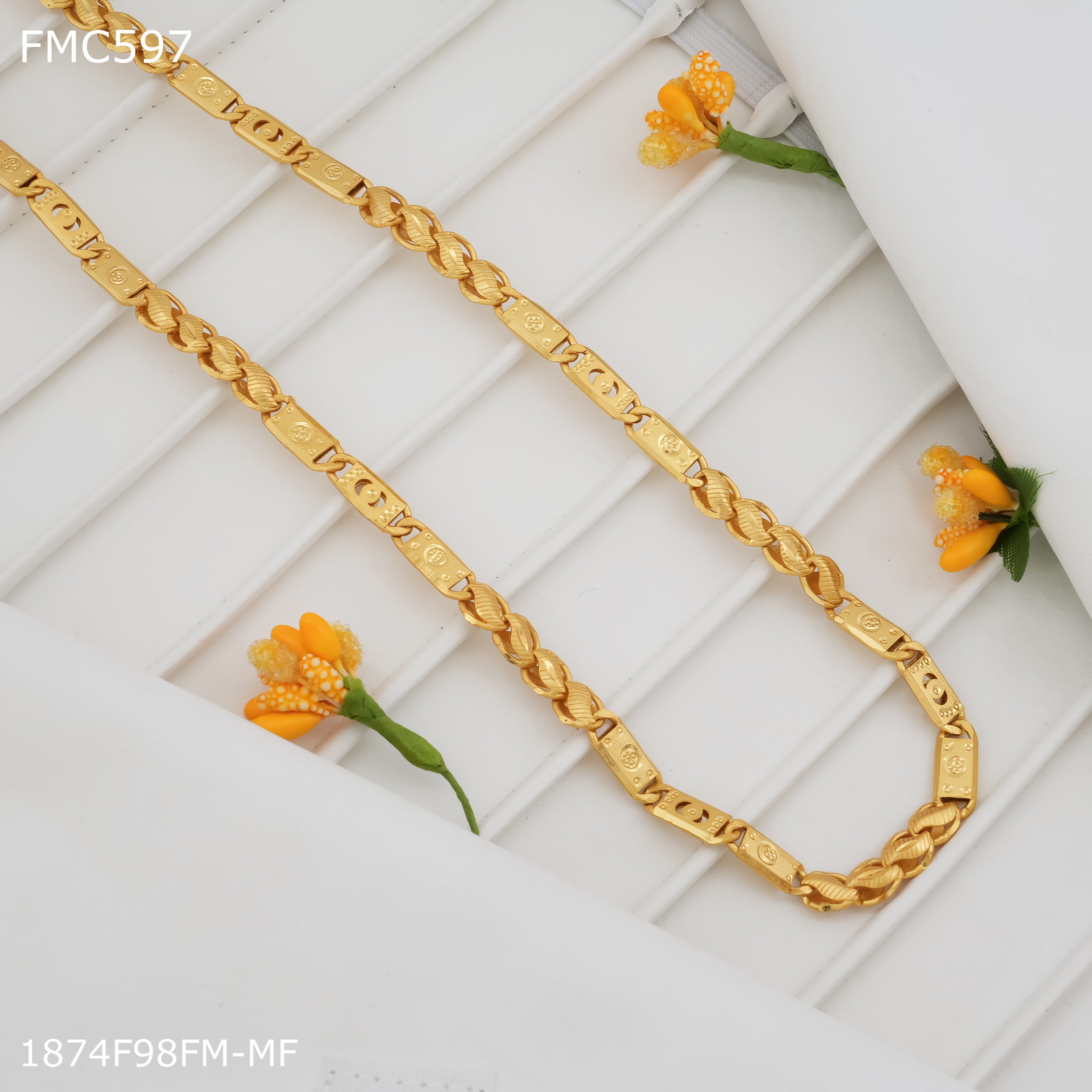 Freemen chand kohli Nawabi golden Chain for Man FMC597 – Freemen®