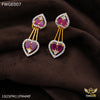 Freemen AD pink stone gold plated Earring for women - FWGE007