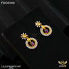 Freemen AD pink stone gold plated Earring for women - FWGE008