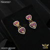 Freemen AD pink stone gold plated Earring for women - FWGE007