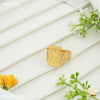 Freemen Rectangle Cross Golden ring design for men - FMRI130