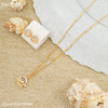 Freemen Leaf with AD Design gold plated Chain with Earing - FWGC99