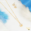 Freemen Leaf with AD Design gold plated Chain with Earing - FWGC99