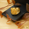 Freemen 1gm Squar Gold plated ring for men - FMGRI143