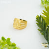 Freemen 1gm Squar Gold plated ring for men - FMGRI143