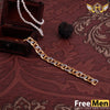 Freemen Golden And Rhodium D Dot Bracelet - FMB45