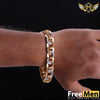 Freemen Golden And Rhodium D Dot Bracelet - FMB45