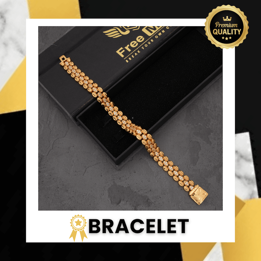 Gold plated men bracelet