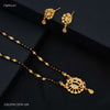 One Line Designer Pecock wings Golden Mangalsutra for women