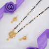 One Line Designer Pecock wings Golden Mangalsutra for women
