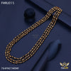 Freemen Three Line Rudraksha Golden Mala for Man - FMRU015