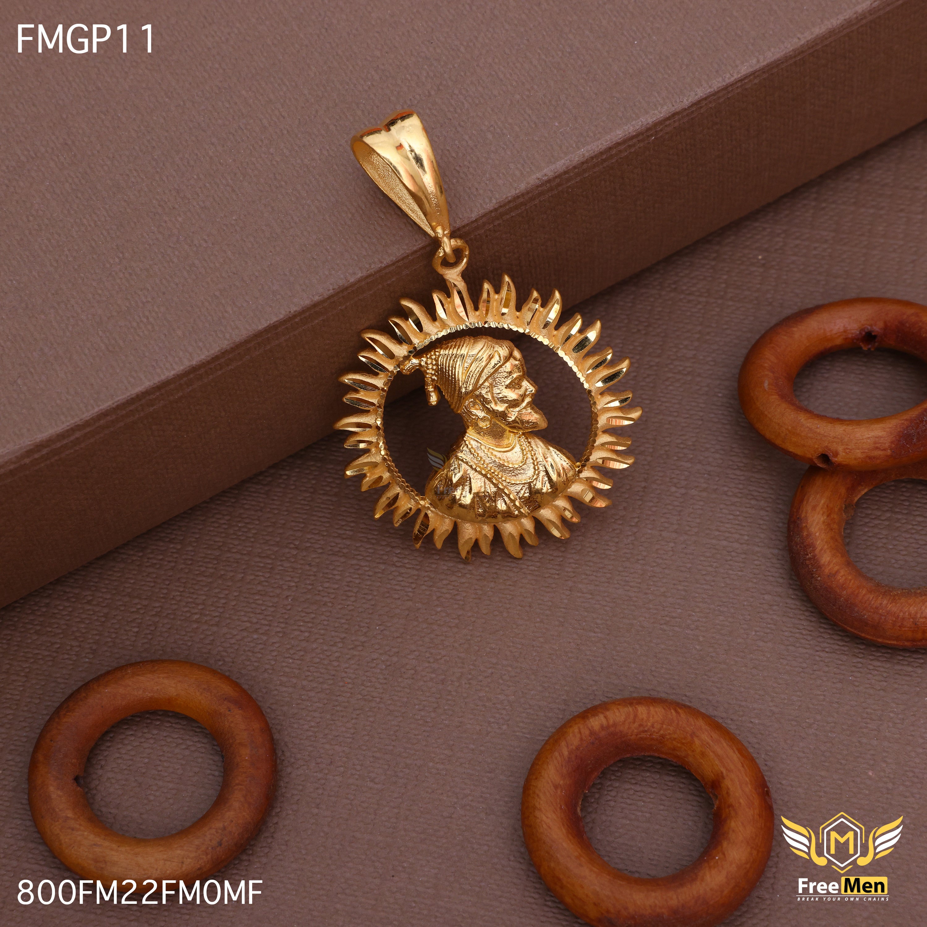 Freemen Chhatrapati Shivaji Maharaj Pendant For Men FMGP11