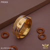 Freemen lion face with rhodium havy Gold Kada- FMGK6