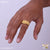 Freemen ram matt gold colour ips Ring - FMRI63