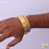 Freemen lion face with rhodium havy Gold Kada- FMGK6